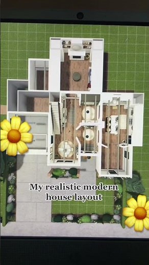 #bloxburg My realistic modern house layout!￼ ‪@Paigeoceanbloxburg‬