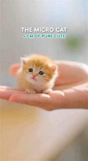 This cat is smaller than my hand… and it lives in a box. 手のひらより小さい猫、家つきで販売中。