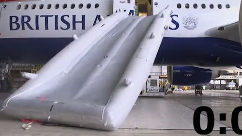 How an inflatable escape slide works