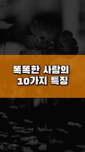 똑똑한 사람의 10가지 특징