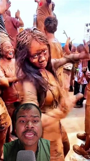 Holi with mud! China's Mud Festival! 🥳 #Holi #Festival #China