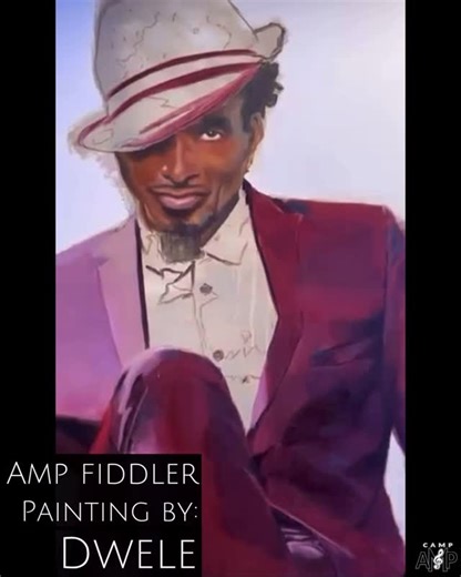 Camp Amp Official on Instagram: "• So much love & appreciation to Dwele @therealdwele for painting this amazing portrait of Amp. @amp_fiddler (We’re told, it’s “in process”, but it’s outstanding already & was included in his exhibition last night.) Although the world mainly knows Dwele, through his music, (among his many brilliant talents) he is also an extraordinarily gifted & highly skilled fine artist-painter. Amp Fiddler has a beautiful legacy & continues to live strong through the lives he 