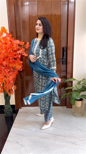 Summer Special Embroidered Kurta Pant Set With Dupatta, Cotton Kurta Palazzo Set, Kurta Dhoti Set