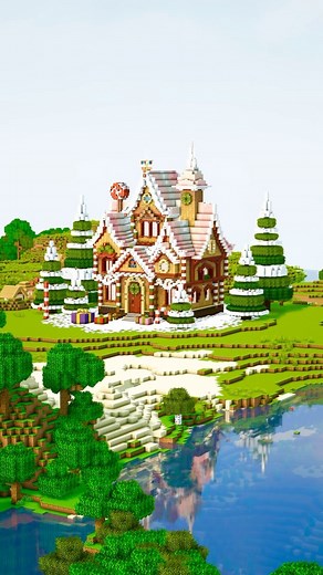 Louisdepoui | Minecraft content creator on Instagram: "Minecraft gingerbread house #minecraft #minecraftbuilds #minecraftbuild"