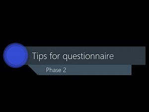 Phase 2 Step 2 - Planning your questions