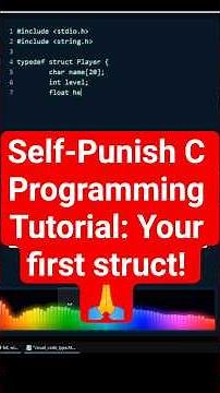 Self-Punish C Programming Tutorial: Your first struct! #coding #fyp #fypシ #tutorials #programming