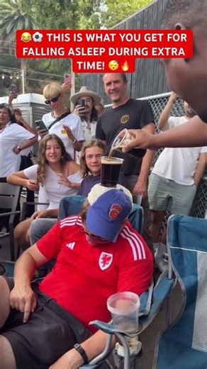 One England fan learned the hard way that you never switch off during a World Cup knockout game!