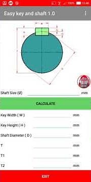 Easy Key and Shaft.Application for check the key size.