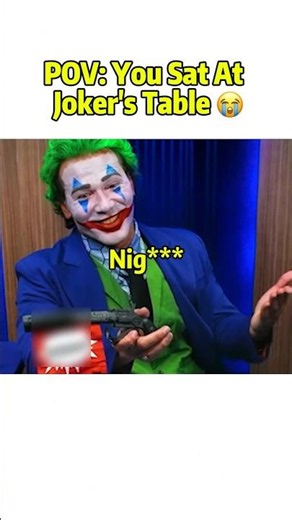 POV: You Sat At Joker's Table 😭 #joker