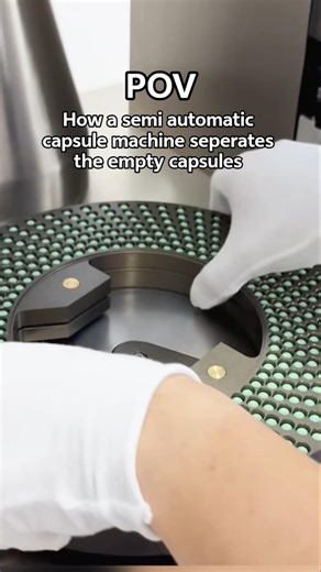 How a semi automatic capsule machine seperates the empty capsules🤔#capsulefillingmachine
