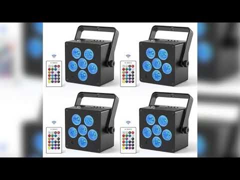 A must-have product! U'King 4PCS 50W LED Highlight Par Light 6x6W 6 in 1 RGBWAUV Stage Light DMX51