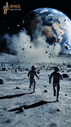 Moon Rock Just Exploded! 🚀🌑 #MoonMystery #astronaut #SpaceExploration