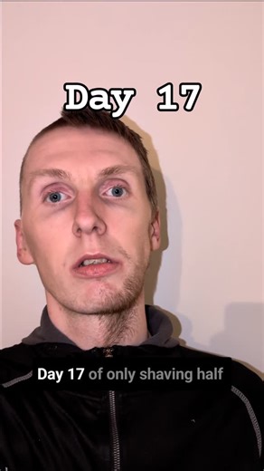 Half Beard No Shaver on Instagram: "Day 17 of only shaving half of my face until @philips gives me a new shaver or until my old one breaks."