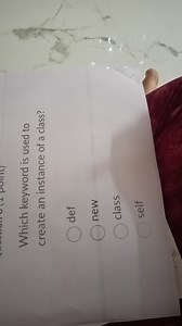 Which keyword is used to create an instance of a class?defnew... | Filo