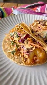 Baja Style Fish Tacos - authentic Mexican recipe from scratch #mexicancuisine