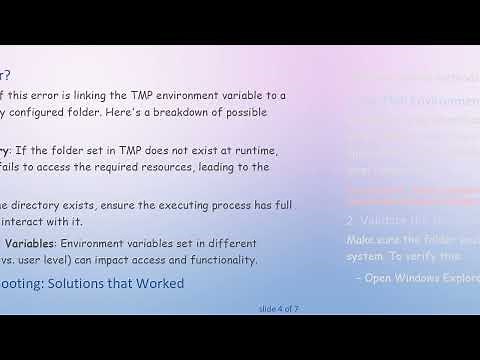 Resolving OleDbConnection Errors: The Impact of TMP Environment Variable on Jet Database Connections