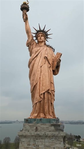 Watch this amazing timelapse construction of Statue Of Liberty 🗽 #construction #satisfying #liberty