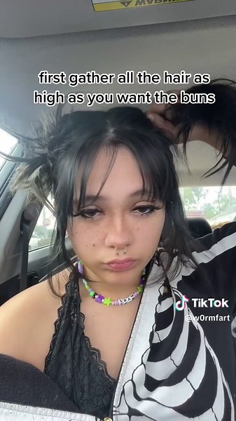 ☆ how i do the little y2k spiky buns ☆ | Spiky Bun Tutorial