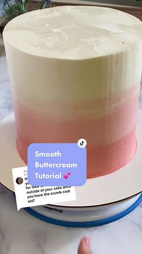 Smooth Ombre Buttercream Cake Tutorial