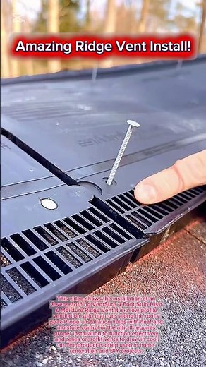 Amazing Ridge Vent Install!