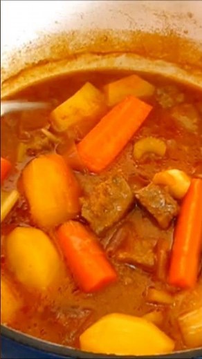 Old-Fashioned BEEF STEW 😋 One Pot Meal 😍 #food #fun #cooking #family #recipe #shorts