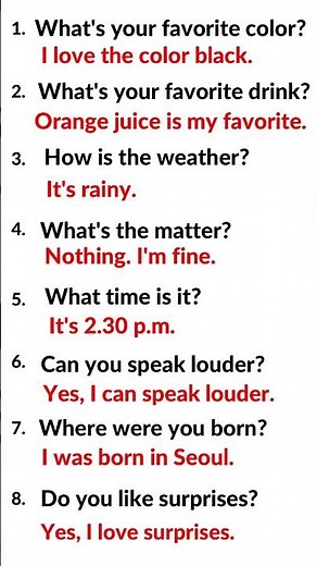 English Speaking Practice ✅ Questions and Answers ✅