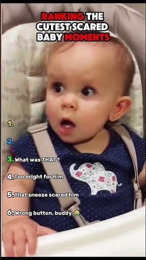 Ranking the funniest scared baby moments 👶😂 #funny #baby #cute