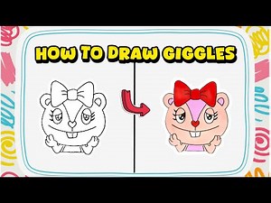 How to Draw Giggles from Happy Tree Friends – Cartoon Tutorial