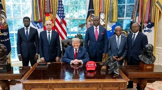 Trump Gathers Some African Puppets in The Oval Office