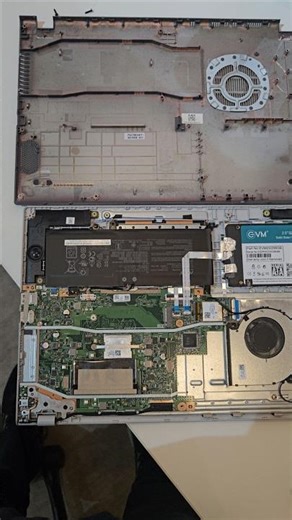 Laptop Inside View | Battery, SSD, and Motherboard Components