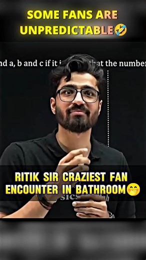 Ritik sir Fan in Bathroom🤭 Crazy #funny #meetup #fans #ritiksir #viral #shorts #crazy #fyp #pw #new