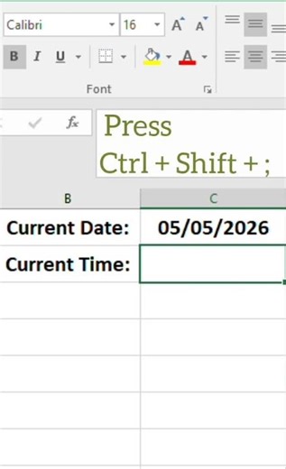 How to Insert Current Date and Time in Excel (Fast & Easy)!! #exceltutorials #excelshortcuts #excel