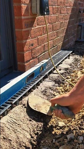 ACO Channel drains getting done⚒️ #landscaping #channel #drain #water #howto #tips #diy #fyp #fypage