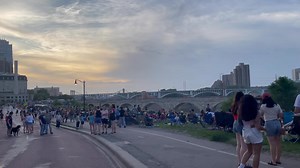 37K views · 134 reactions | 2025 Minneapolis Red, White and BOOM is in one hour. Join us at the riverfront festival celebrating the 4th of July! Fireworks over the Mississippi River 10 pm: End the day with a breathtaking fireworks display, lighting up the Minneapolis skyline and riverfront in a show of color, sparkle, and celebration. | TusmoTimes | Facebook