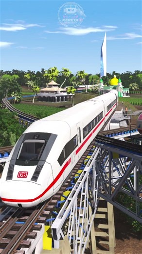Many high-speed trains cross the busy crossing bridge. #train #railroad #railway #railtrack