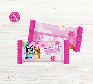 Pink Bluey Rice Krispies Wrapper, Digital File - Etsy Canada