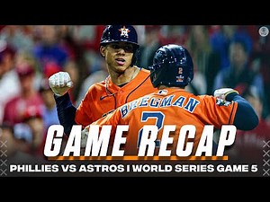 Astros HOLD OFF Phillies 3-2 In Game 5, Take 3-2 Series Lead In World Series I FULL GAME RECAP