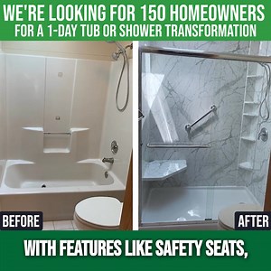 We’re looking for 150 homeowners in WEST VIRGINIA for a 1-Day Tub or Shower transformation!  You will be SHOCKED to find out how affordable a tub or shower transformation can be! INTERESTED? Click "Learn More" to see if you qualify! https://lp.leafhomebath.com/lfbath | Leaf Home Bath | Facebook
