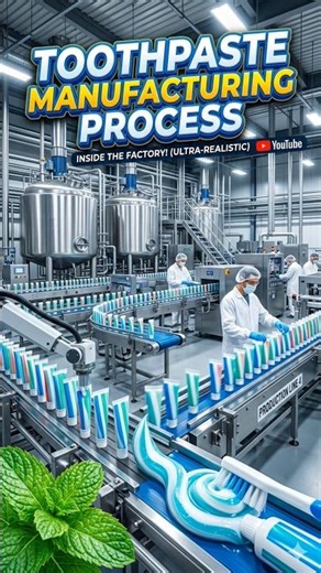 Toothpaste Manufacturing Process 🪥#shortsfeed#shortviral#shorts