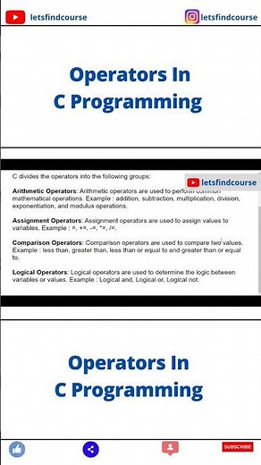 Operators In C Programming | What Is Operator In C Programming #cprogramming