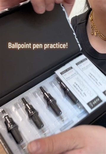 Ballpoint pen practice! Love how these turned out! Starting get the hang of using the tattoo machine! Can’t wait to start on fake skin ✨Follow me on my tattoo journey #tattoos #tattooapprentice #ballpointpen #charlottetattooartists #tattooartist