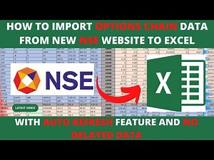 How To Import NSE Live Options Chain Data in Excel With Auto Refresh || NSE Live Data Import ||