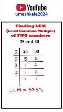 Basic Mathematics | Finding LCM of Two Numbers | LCM (Least Common Multiple)