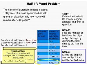 How to do a Half-life Word Problem