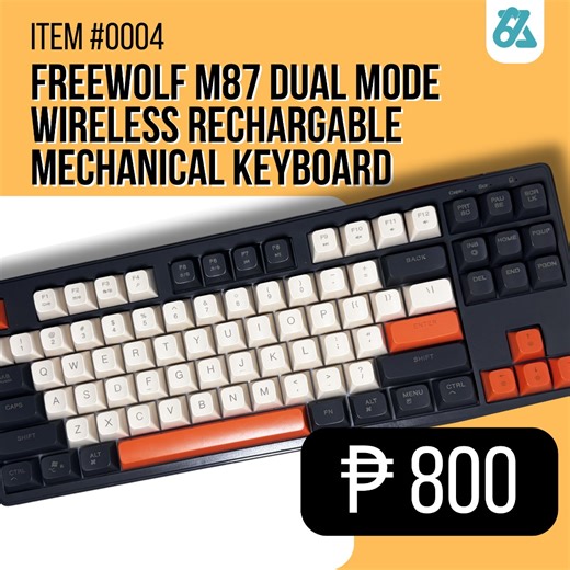 Freewolf M87 Dual Mode Wireless Bluetooth Rechargeable Mechanical Keyboard