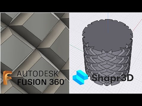 Diamond Pattern Using Knurling Tool in Fusion 360 & Shapr3D