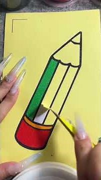 Sand painting with colored pencils#Children s simple sketches#Comfortable and healing#Chil
