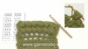 In this #DROPSvideo we show how to work puff stitches back and forth after charts, this technique are used in the baby blanket “Big Dreams” in DROPS Baby 36-3. Have you made something with this technique? We’d love to see it! Post a photo with the tag #dropsfan Have a question about this video? Leave it here or read more information here: http://www.garnstudio.com/video.php?id=1515&lang=en Find the free pattern at: https://www.garnstudio.com/pattern.php?id=9574&cid=19 Please note that our videos