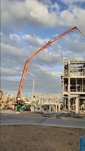 Top Floor Concrete Pouring Technique on a High-Rise Building
