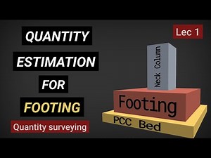 Lec 1 | Estimation of footing concrete | Quantity surveying | Quantity of materials | civil tutor